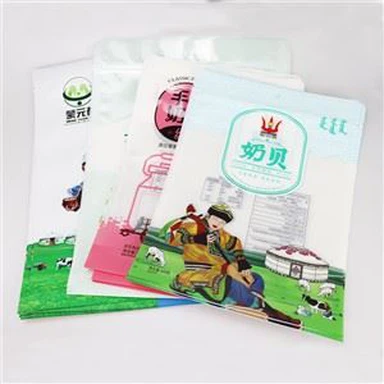 Pieno dribsnių pakavimo maišeliai su užtrauktuku